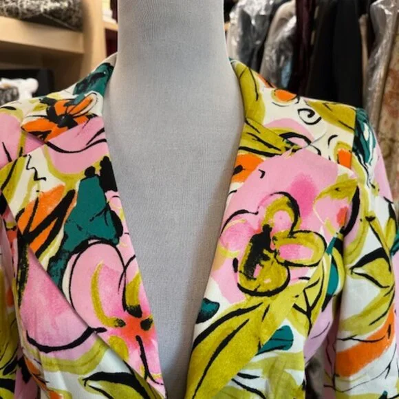 Milly Size six Floral Print Jacket - Picture 3 of 10